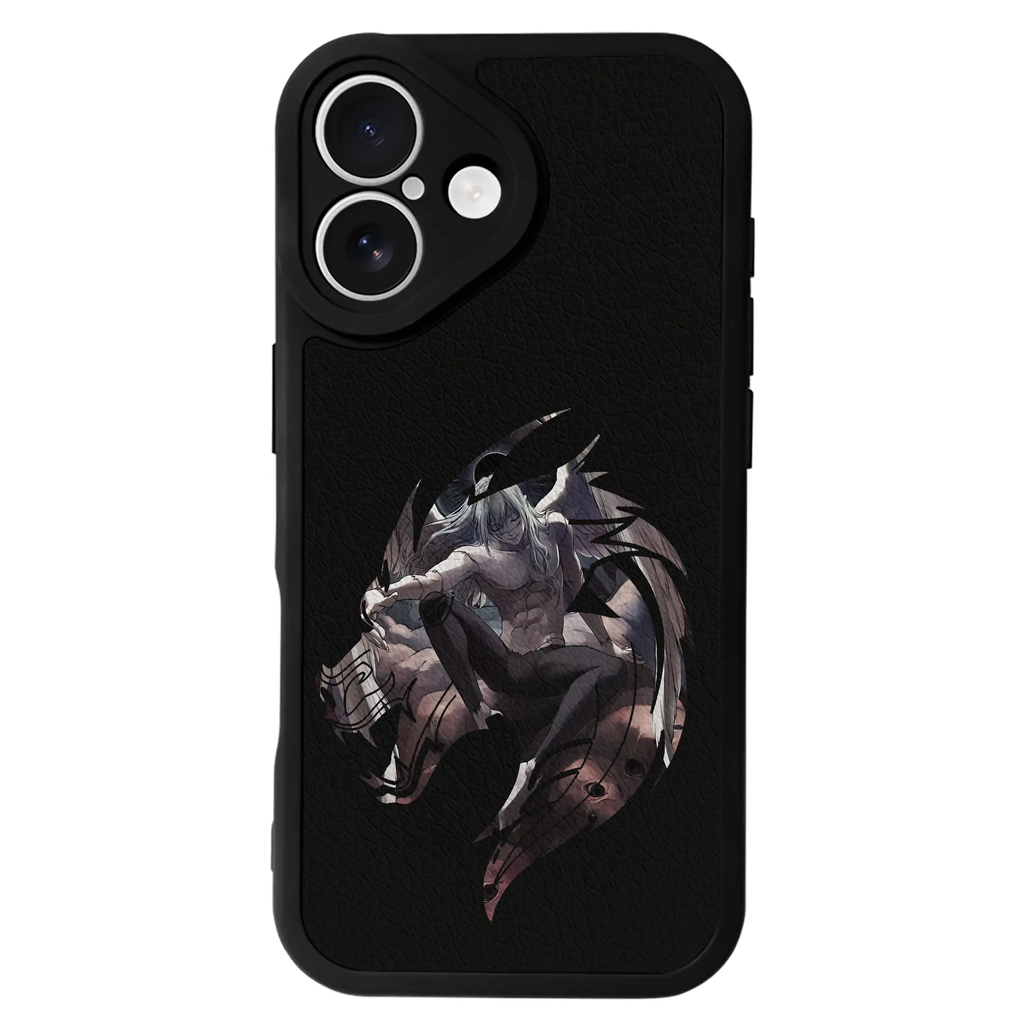 呪術廻戦 グッズ,真人 - IPhone 16シリーズ対応 ・ シリコンスマホケース ・ レザー調 ・ 高精度フィット ・ 耐衝撃 ・ ワイヤレス充電対応 ・ 精密カット